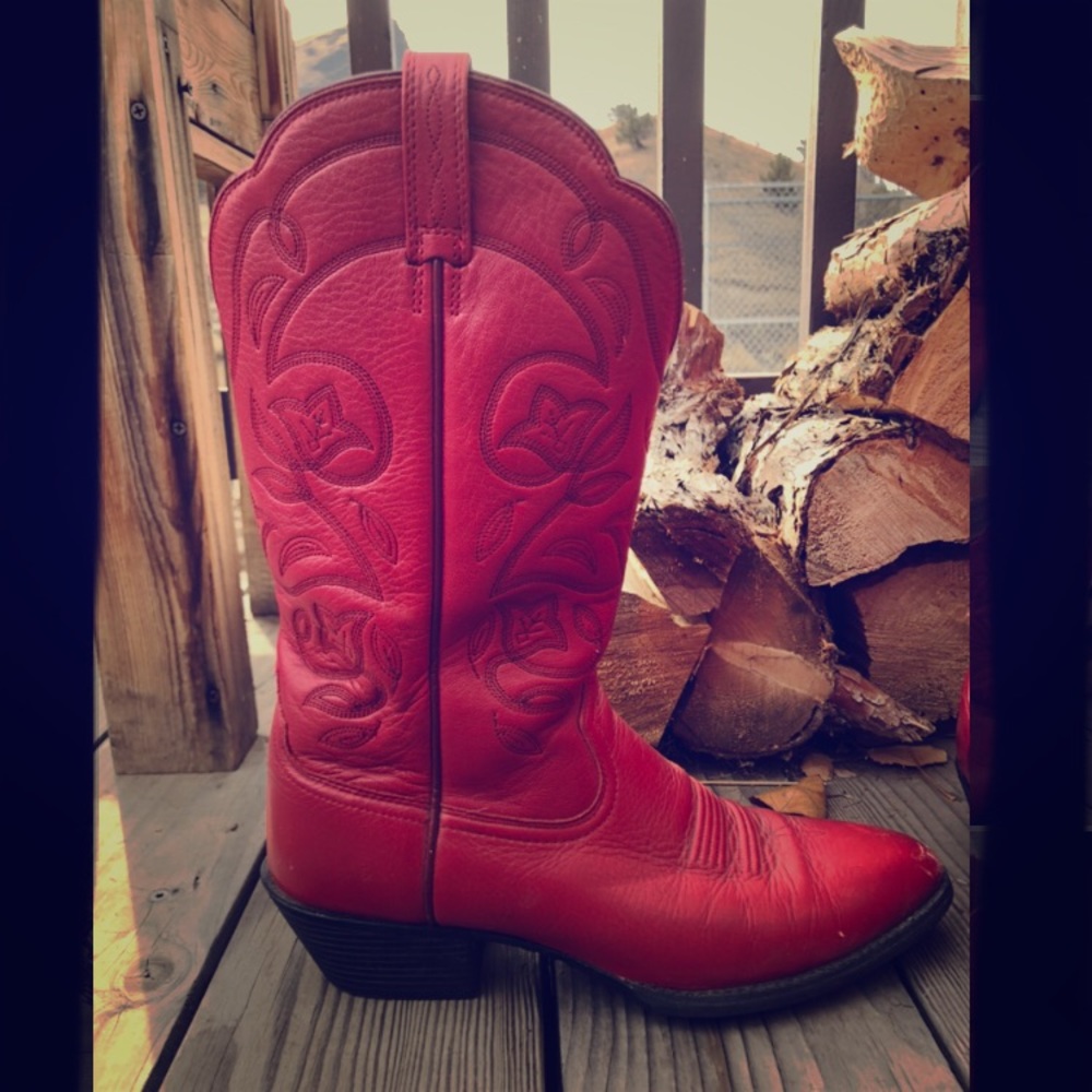 Artiat R Toe Western Boot - Red